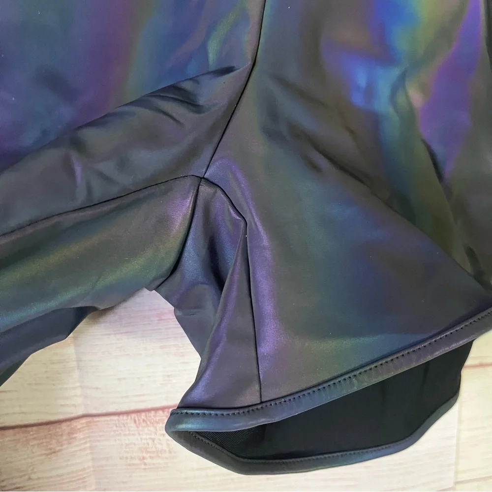 Flexliving Halo-graphic Rainbow‎ Reflective Liner Track Shorts Size XXL